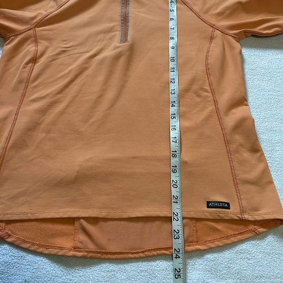 Athleta Orange Quarter-Zip Sweatshirt - Picture 5 of 10